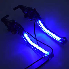 Universal DRL And Indicator Function 6 Position Adjustable Brake & Clutch Lever For Honda CG 125 2 Pcs Set (Red)