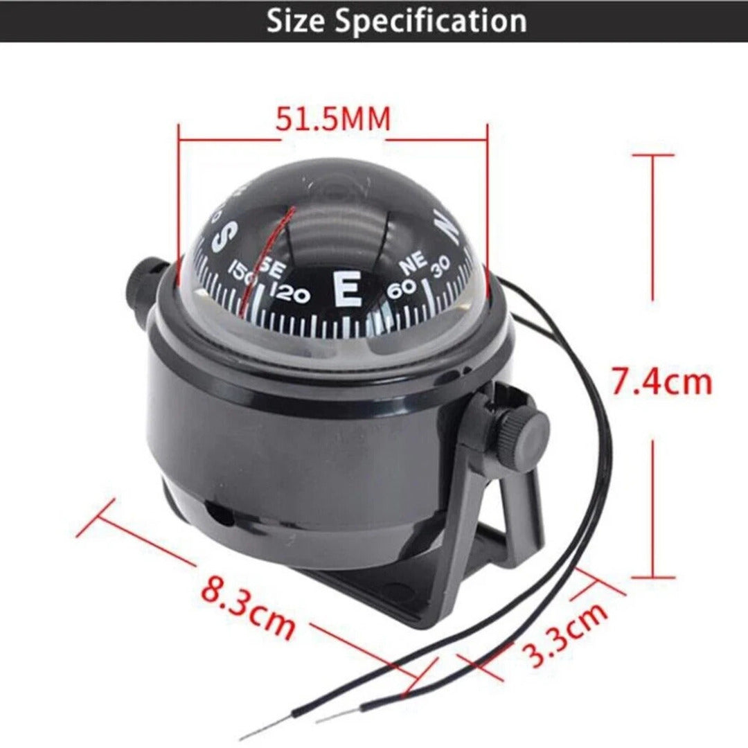 1 Pc Universal Electronic LED Car Compass For Car Navigation
