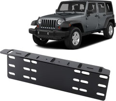 Universal Front Bumper License Plate Mount Bracket 4x4 LED Work Light Fog Light Holder