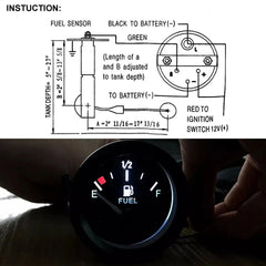 Fuel level gauge and fuel sensor kit combo Aftermarket fuel tank float sensor kit And Fuel level gauge