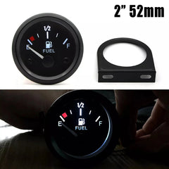 Universal Fuel Level Gauge with LED Backlight & Bracket – 2 Inch Auto Fuel Level Meter