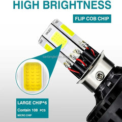 Universal HJG M6 Motorcycle - Bike Headlight LED 35W With Flasher 1 Pc