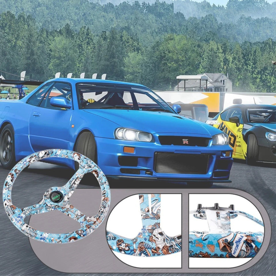 Universal Hydro Fobic Semi Deep Dish Steering Funky Style 1