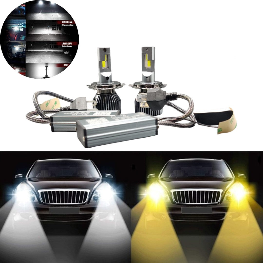 Universal LIUHAWK H4 85 Watt App Operated LED 2 Pcs Set