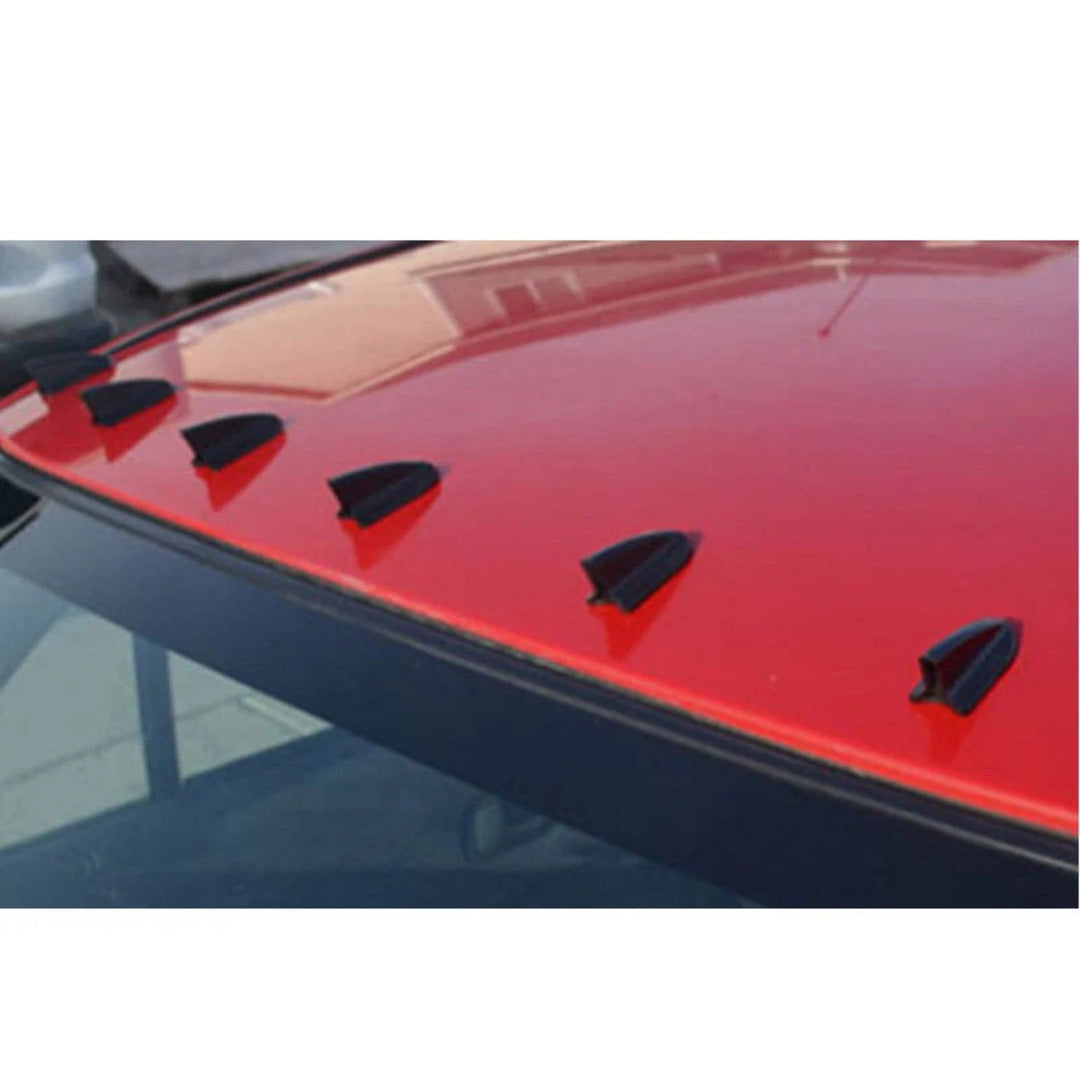 Universal Car Roof Shark Fin Spoiler Wings For Decoration 10 Pcs Set