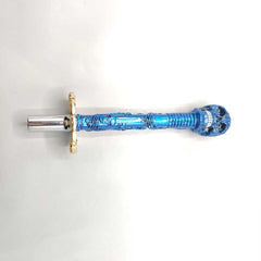 Universal Long Sword Skull Katana Handle Gear Shift Knob Manual Transmission Shifter Lever Stick(Blue)