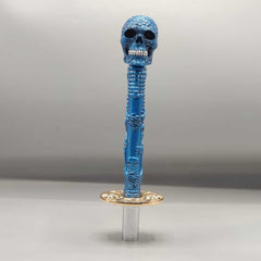 Universal Long Sword Skull Katana Handle Gear Shift Knob Manual Transmission Shifter Lever Stick(Blue)