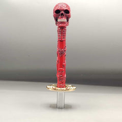 Universal Long Sword Skull Katana Handle Gear Shift Knob Manual Transmission Shifter Lever Stick(Red)