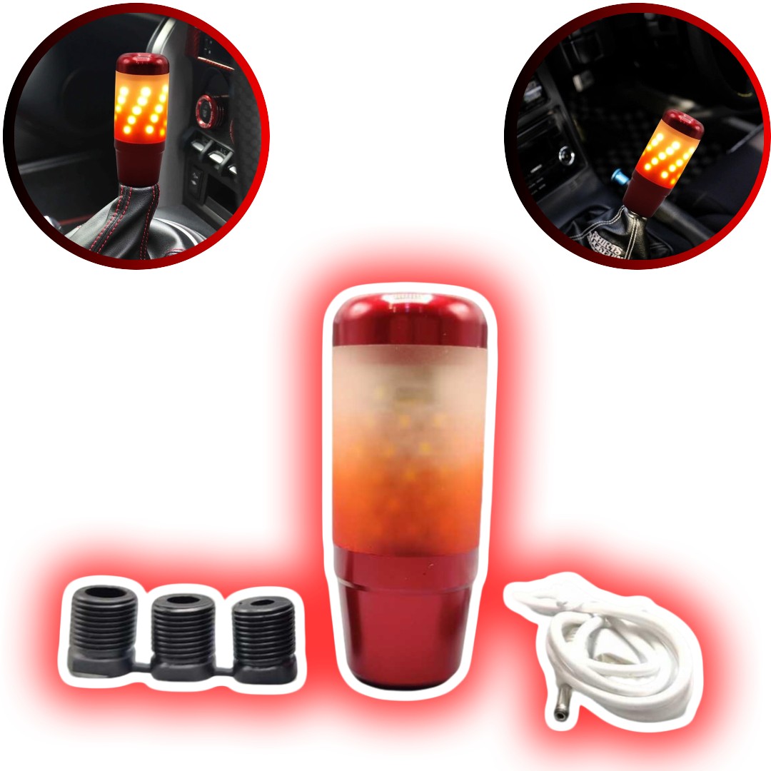 1 Pc Universal Manual Car Gear Knob Car LED Handball With Touch Sensor Button (Red)
