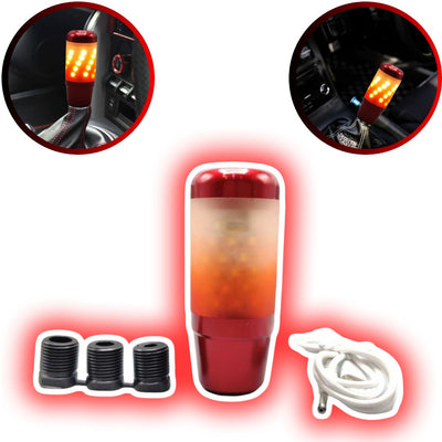 1 Pc Universal Manual Car Gear Knob Car LED Handball With Touch Sensor Button (Red)
