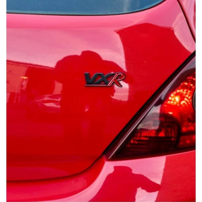 Universal Metal VXR Logo Emblem Black & Red 1 PC