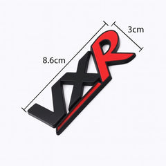 Universal Metal VXR Logo Emblem Black & Red 1 PC