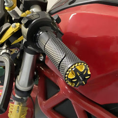Universal Motorcycle Bike Handle Grips  in Premium Quality 2 Pcs Set Red