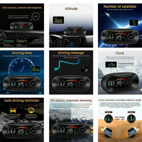 Universal P18 GPS HUD Gauge Car Digital Head Up Display Speedometer Alarm 1 Pc