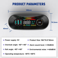 Universal P18 GPS HUD Gauge Car Digital Head Up Display Speedometer Alarm 1 Pc