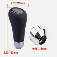 Universal PU Leather 5 Speed Gear Shift Knob Manual Transmission Shifter Lever Stick