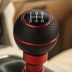 Universal PU Leather 5 Speed Gear Shift Knob Manual Transmission Shifter Lever Stick