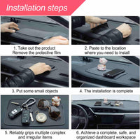 Universal Plain Dashboard Non Slip Mat Heat Resistant Anti-Slip Grip Pad