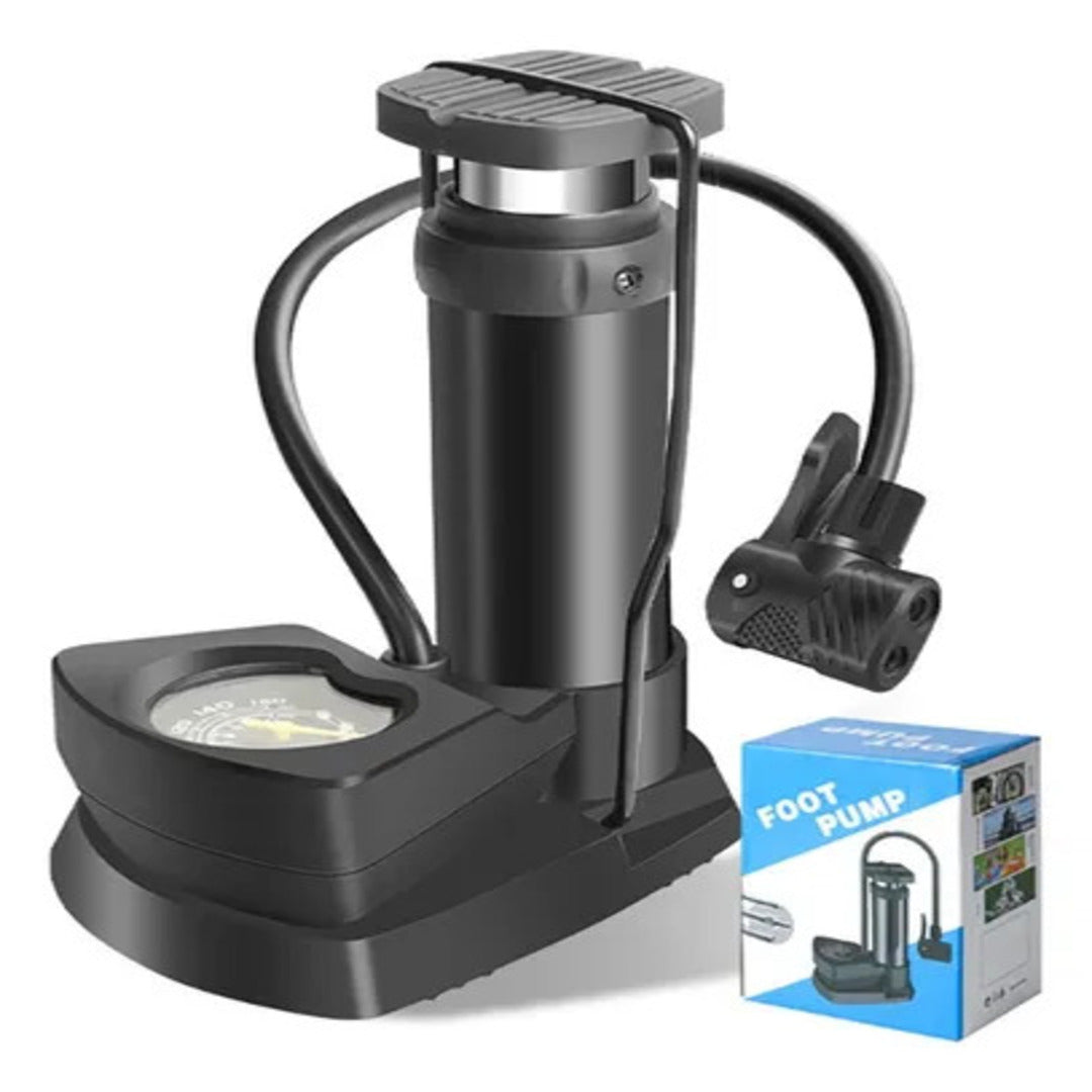 Universal Portable Air Tyre Pressure Pump Single Cylinder Foot Pump For Bike And Car in Premium Quality
