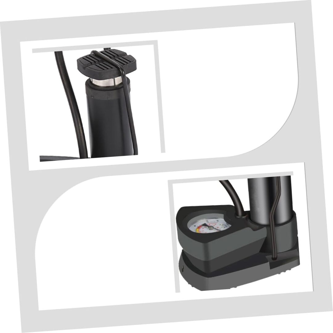 Universal Portable Air Tyre Pressure Pump Single Cylinder Foot Pump For Bike And Car in Premium Quality