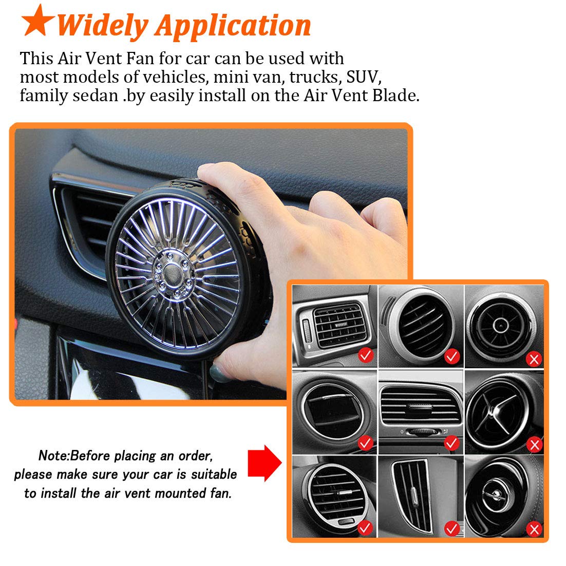 Universal Portable Mini Tire Shape Car Fan 3 Speeds Usb Fan For Car 1 Pc