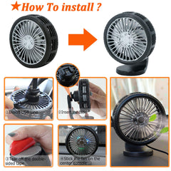 Universal Portable Mini Tire Shape Car Fan 3 Speeds Usb Fan For Car 1 Pc