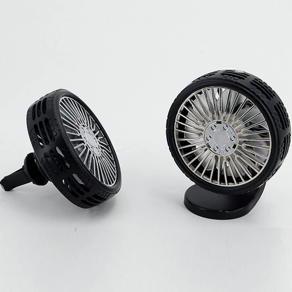 Universal Portable Mini Tire Shape Car Fan 3 Speeds Usb Fan For Car 1 Pc