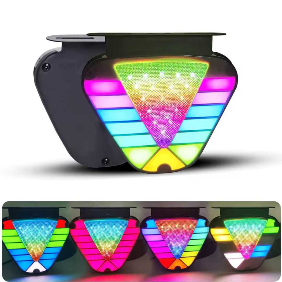 Universal RGB 3rd Brake Lamp F1 Style V Shape Tail Light For All Vehicles 1 Pcs
