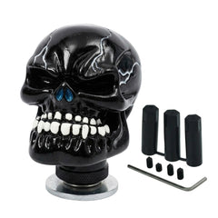 Universal Skull Gear Knob Gear Shift Knob Manual Transmission Shifter Lever Stick(Black)