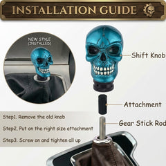 Universal Skull Gear Knob Gear Shift Knob Manual Transmission Shifter Lever Stick(Frozen)