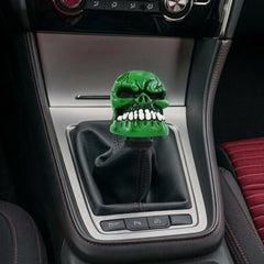 Universal Skull Gear Knob Gear Shift Knob Manual Transmission Shifter Lever Stick(Green)