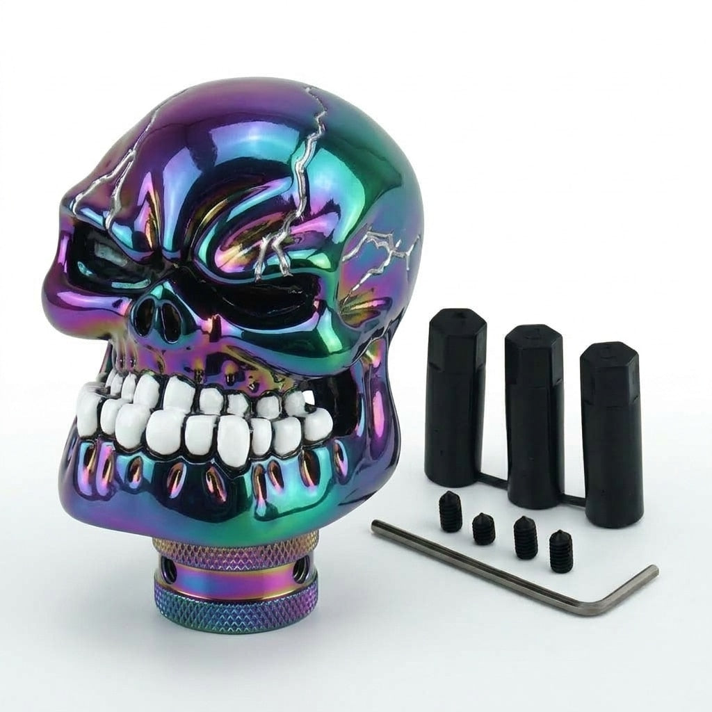 Universal Skull Gear Knob Gear Shift Knob Manual Transmission Shifter Lever Stick(Multi)