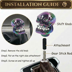 Universal Skull Gear Knob Gear Shift Knob Manual Transmission Shifter Lever Stick(Multi)