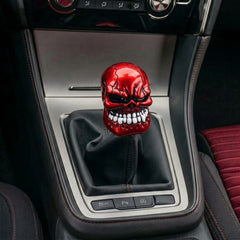 Universal Skull Gear Knob Gear Shift Knob Manual Transmission Shifter Lever Stick(Red)