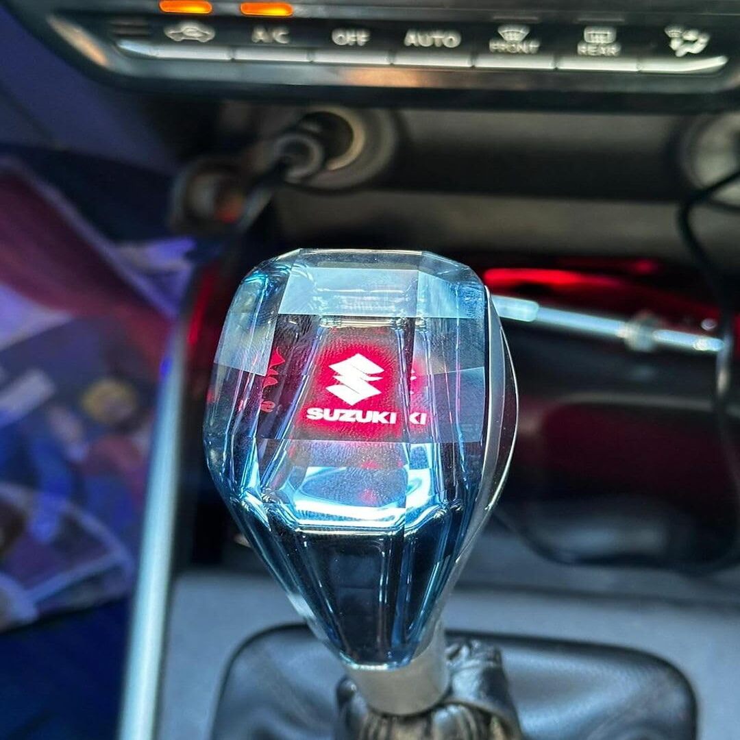 1 Pc Universal Suzuki Crystal Shape Gear Knob Car LED Handball Crystal Touch Activated
