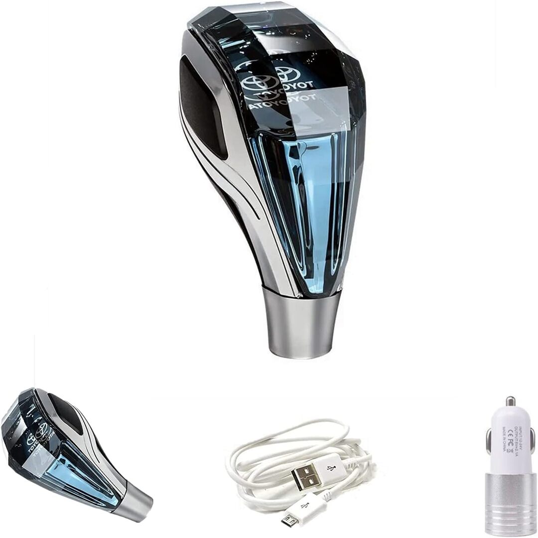 1 Pc Universal Toyota Crystal Shape Gear Knob Car LED Handball Crystal Touch Activated