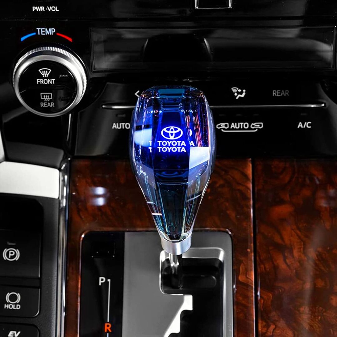 1 Pc Universal Toyota Crystal Shape Gear Knob Car LED Handball Crystal Touch Activated
