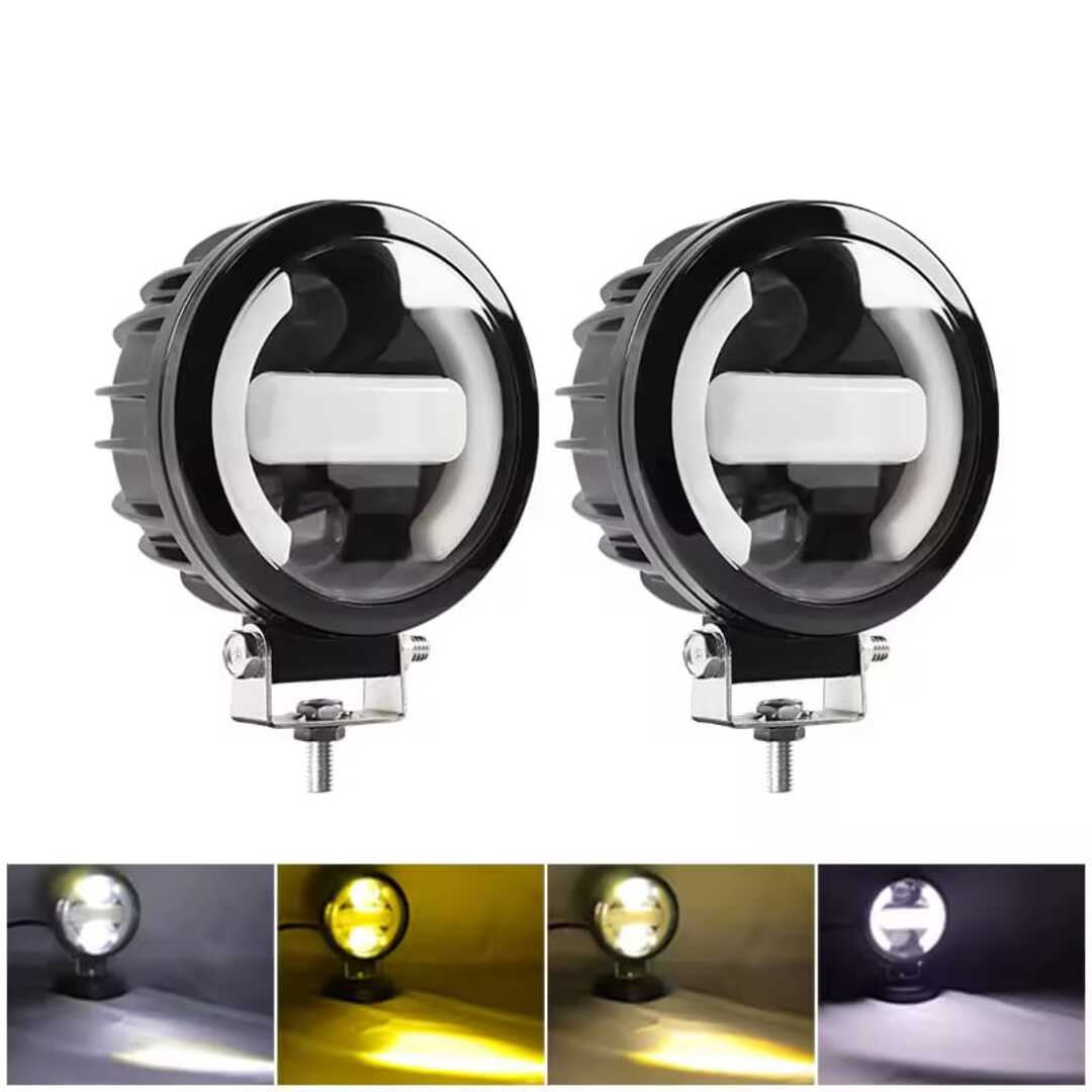 2 Pcs Set Universal X99 Motorcycle LED Headlight Light With DRL Car Driving Lights Spotlight Fog Lamp
