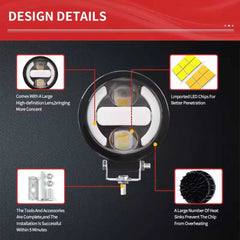 1 Pc Universal X99 Motorcycle LED Headlight Light With DRL Car Driving Lights Spotlight Fog Lamp