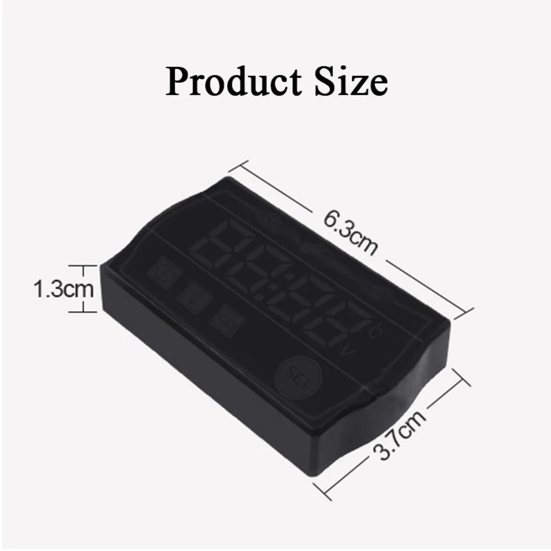 Rpm Timer Universal 5in1 Motorcycles digital RPM Time Weather temperature Voltag ...
