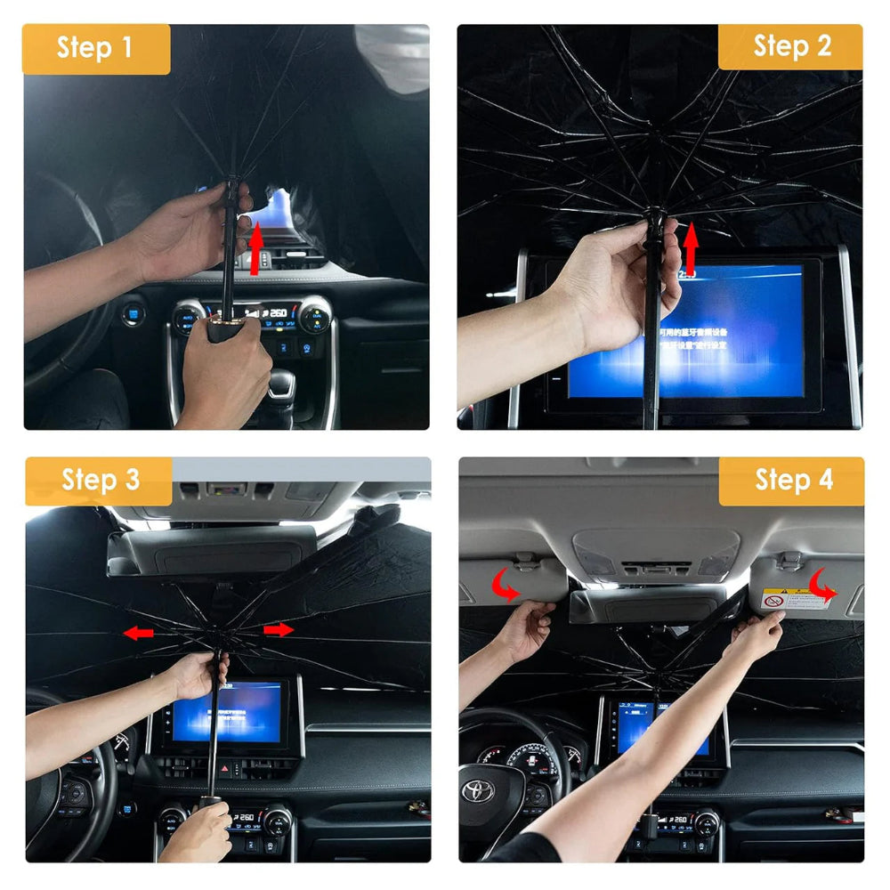 D-11 Universal Car Inside Winshield Umbrella For Heat Proofing 1 Pc