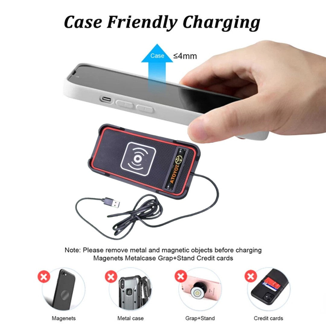 1 Pc Universal 20W/5A Car Mobile Wireless Charger Matt In Premium Quality