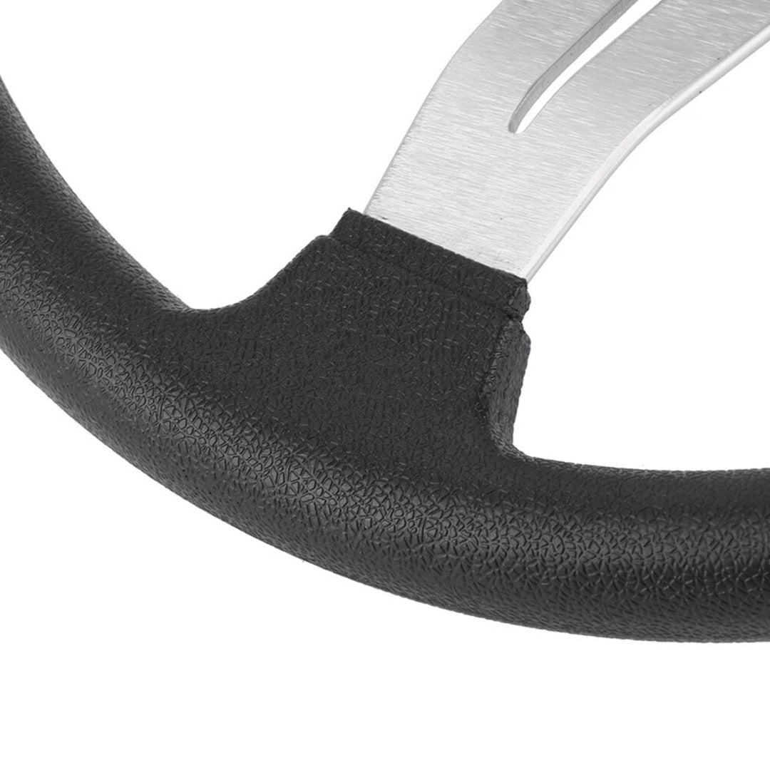 Universal Deep Dish Premium Quality Steering Silver 1 Pc