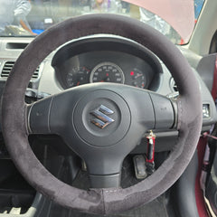 Universal Hand sewing Top Alcantara Steering Wheel Cover 1 Pc (Grey)