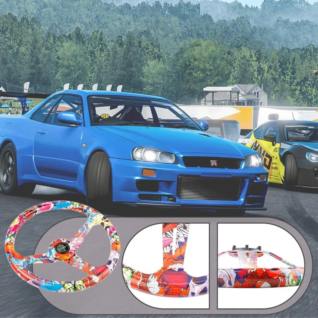 Universal Hydro Fobic Semi Deep Dish Steering Funky Style 2