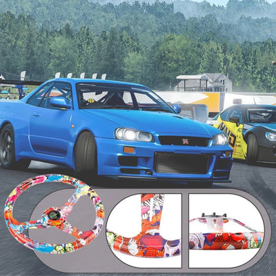 Universal Hydro Fobic Semi Deep Dish Steering Funky Style 2