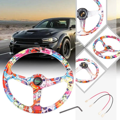 Universal Hydro Fobic Semi Deep Dish Steering Funky Style 2