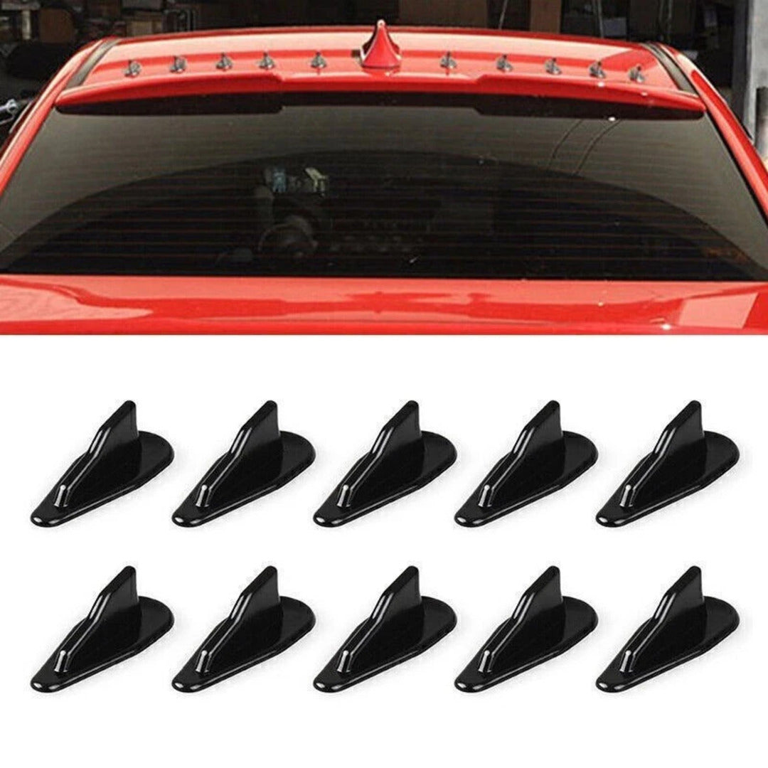 Universal Car Roof Shark Fin Spoiler Wings For Decoration 10 Pcs Set