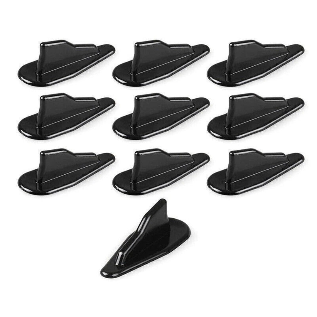 Universal Car Roof Shark Fin Spoiler Wings For Decoration 10 Pcs Set