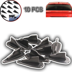 Universal Car Roof Shark Fin Spoiler Wings For Decoration 10 Pcs Set